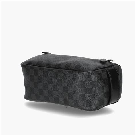 damier graphite toilet bag.